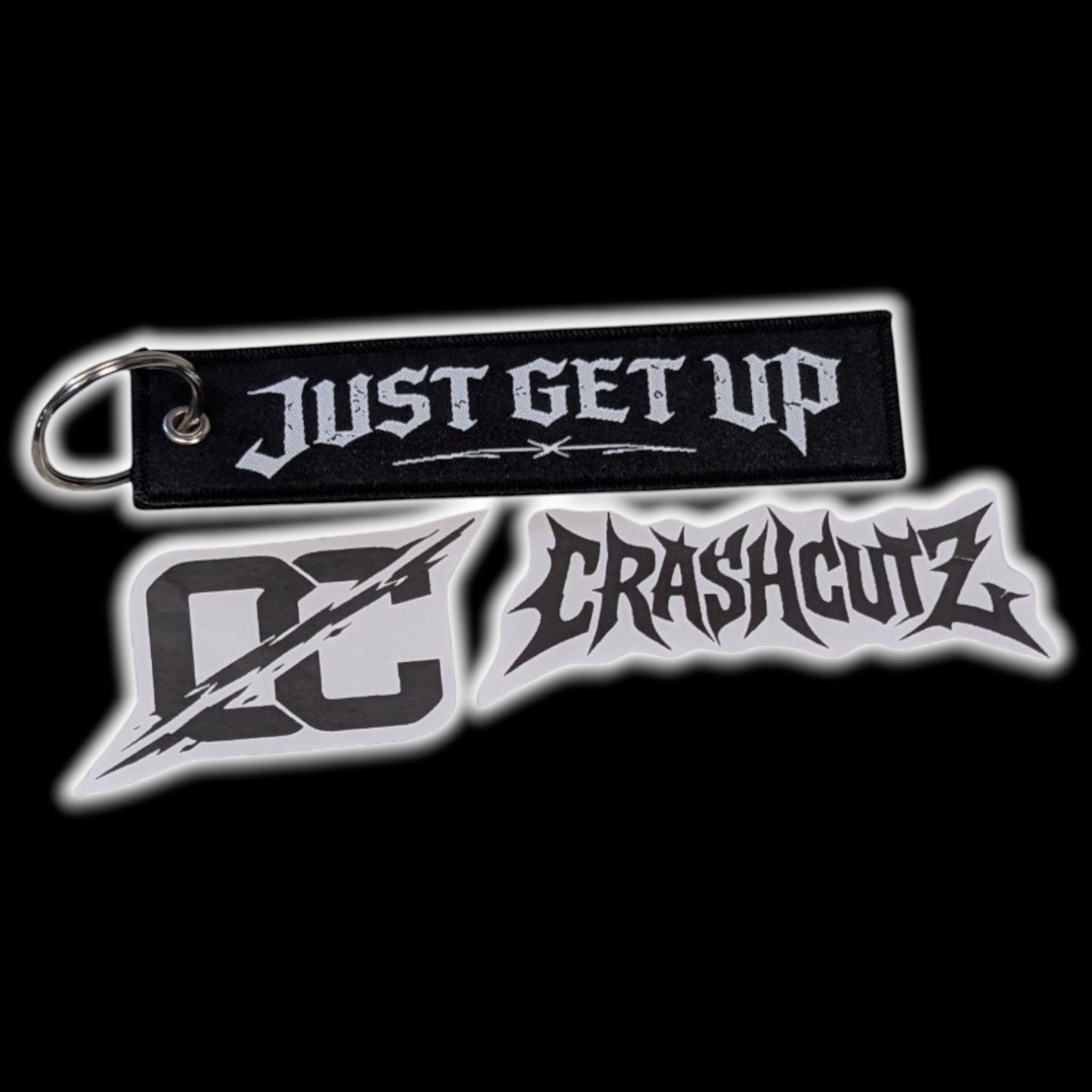 CRASHCUTZ Keychain + Sticker Pack